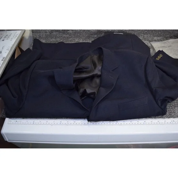 TravelSmith Blazer Jacket Navy Blue Men's 44S Travelers Hidden Pockets - Picture 7 of 16